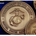 2-1/2" Marine Corps Military Seal Die-Struck Brass Coin